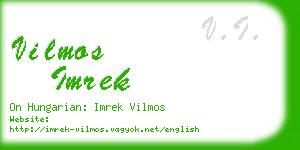 vilmos imrek business card